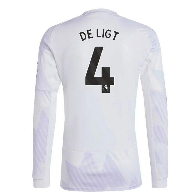 Replica Football Man Utd Long Sleeve Away Shirt De Ligt #4 Profess...