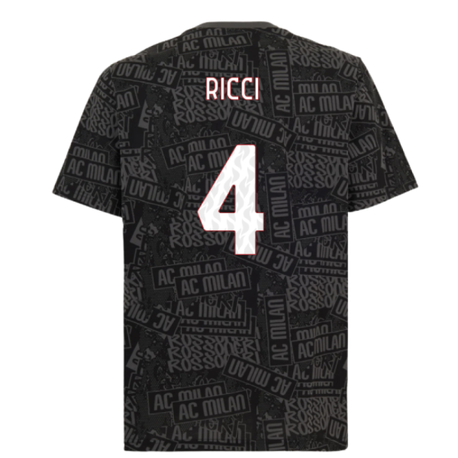 Ac Milan Ricci First-class Home Jersey Italian League Macron Hyperwave