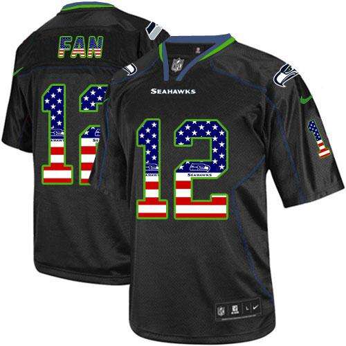 Authentic SEA #None Black None Elite NFL Jersey authentic