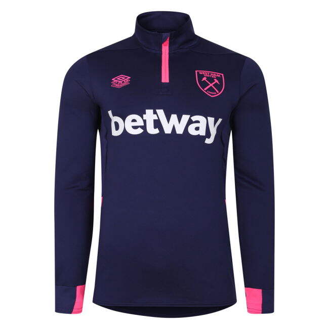 West Ham Midlayer Top official style Shirt 2023-2024 (Men
