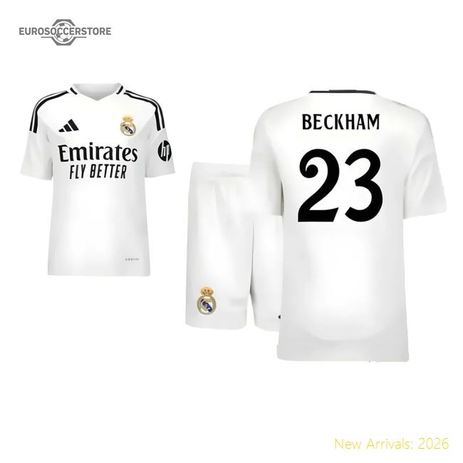 Exceptional 2024-2025 Real Madrid Home Youth Kit (beckham 23)
