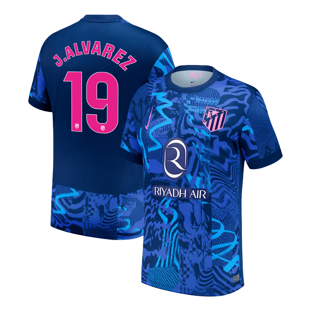 J.ALVAREZ #19 Atletico Madrid Third Away Soccer Jersey 2024/25Authenti