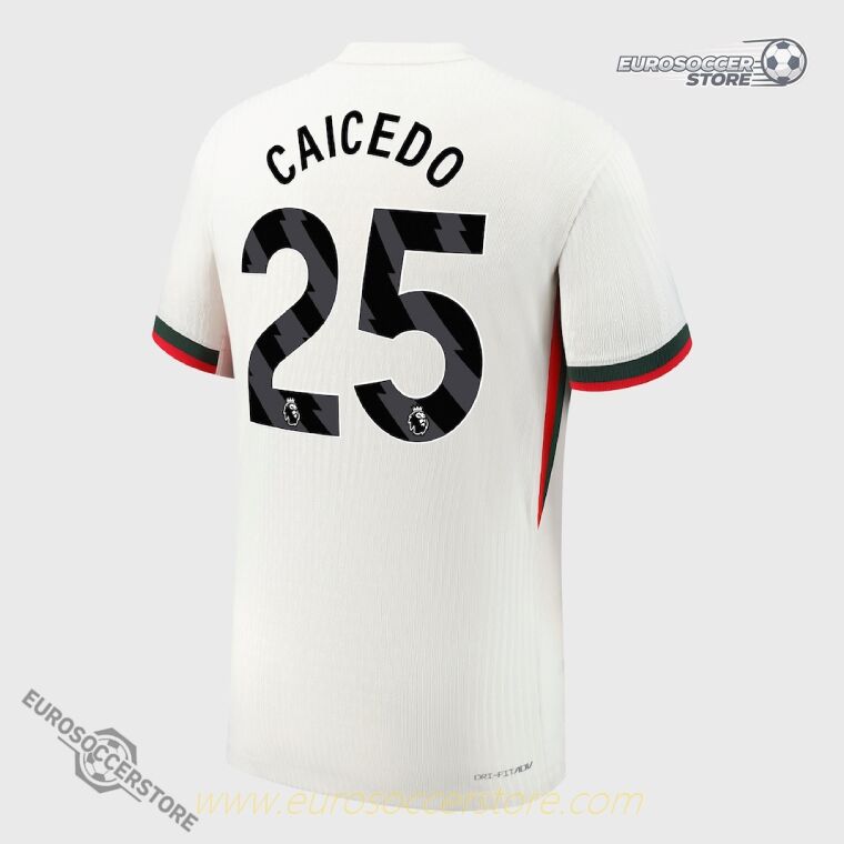 Away Jersey of Chelsea featuring CAICEDO with number 25 for the 25-26 season (Player Version)