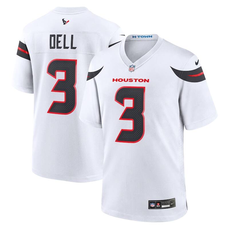 None Tank Dell HOU Texans Professional Authentic Jersey Game Day Wear