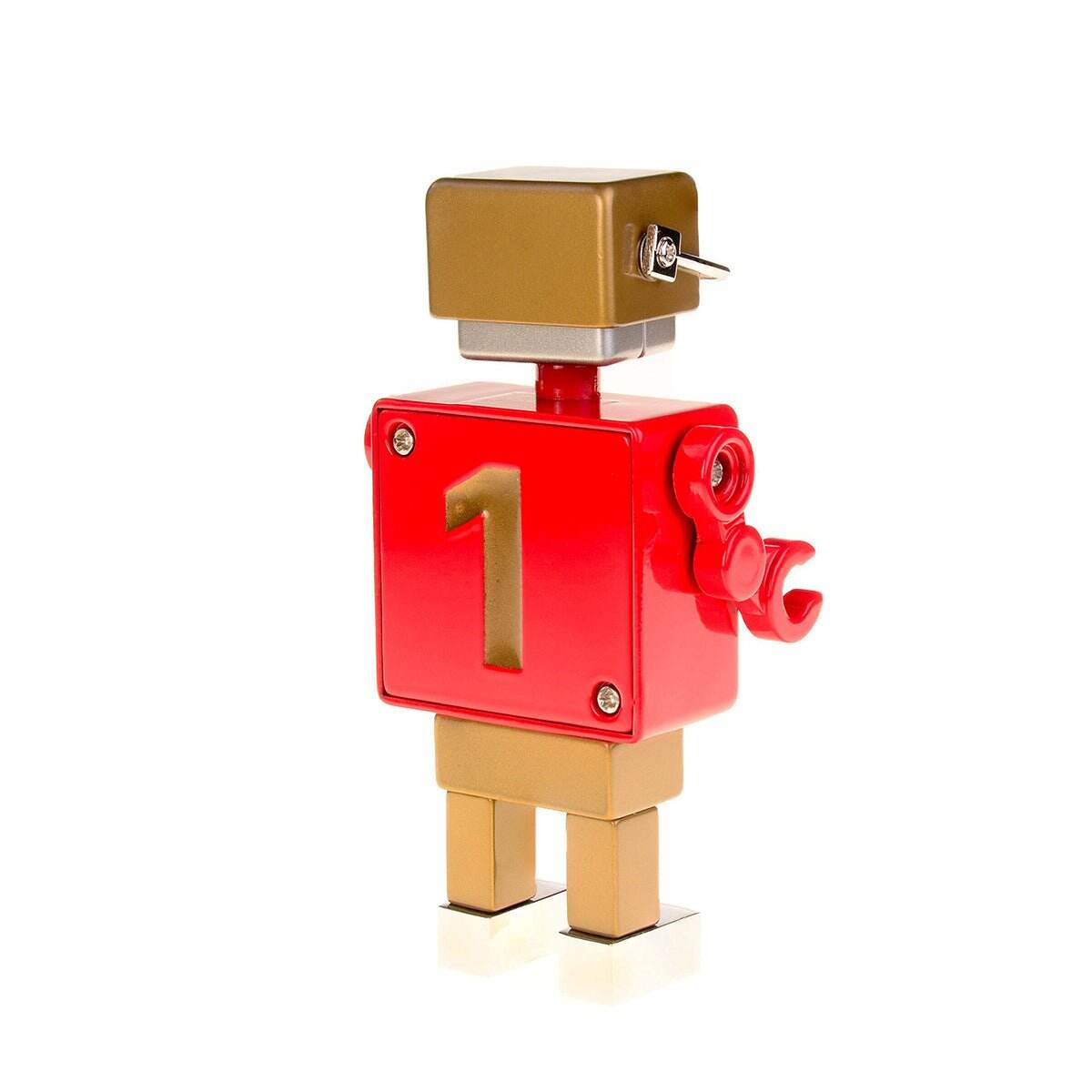 Football Robot Clock - Red/Gold