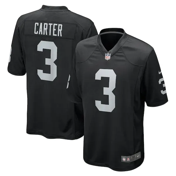 None Carter Las Game Jersey - Black | NFL Player Jersey | NFL Football