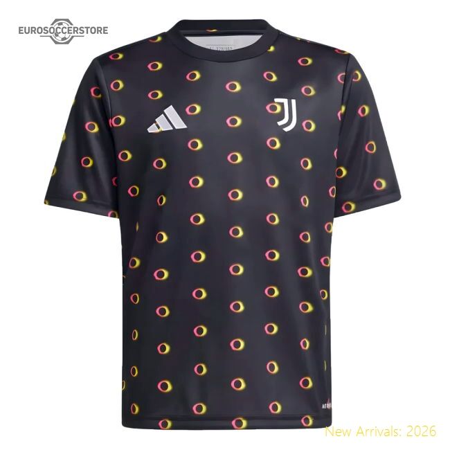 High-quality 2024-2025 Old Lady Pre-match Shirt (black) - Kids