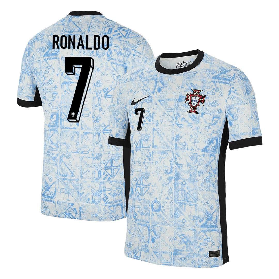 Men's Portugal RONALDO #7 Away Soccer Jersey Euro 2024 Authentic Kit