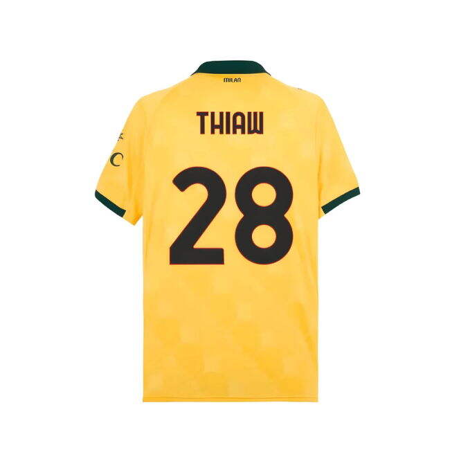Acm Ac Milan Third Shirt Thiaw #28 Top Tier Devoted Latest Edition...