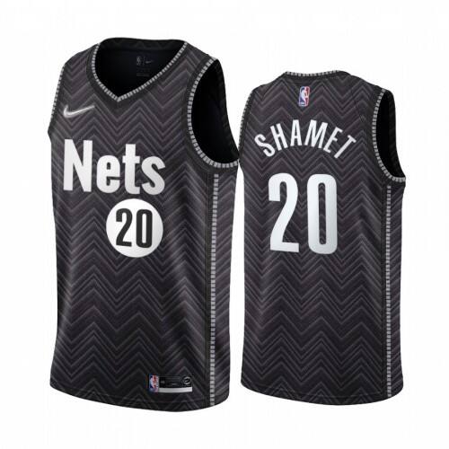 Brooklyn Brooklyn Nets #20 Landry Shamet Black Womens NBA Swingman 2020-21 Earned Edition Jersey Womens