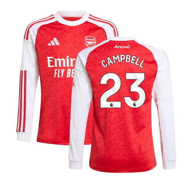 Arsenal 2025-20 Home Football Kit Campbell Name & Number L M S Kids