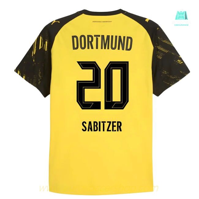 2025-2026 Borussia Dortmund Authentic Home Shirt (Sabitzer 20)