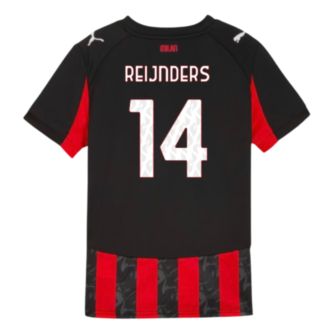 Official Licensed Acm Ac Milan Home Shirt Kids Reijnders #14 Moder...