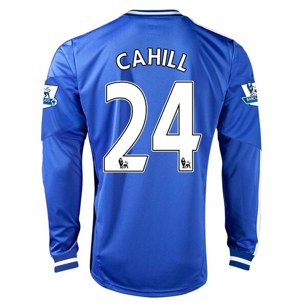 13-14 Chelsea 24 CAHILL Home Long Sleeve Jersey Shirt - Official