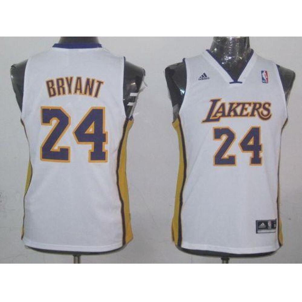 Performance Top-Grade Men's LAL #24 Kobe White Basketball Jersey