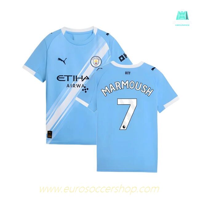 2025-2026 Man City Home Shirt (Kids) (Marmoush 7)