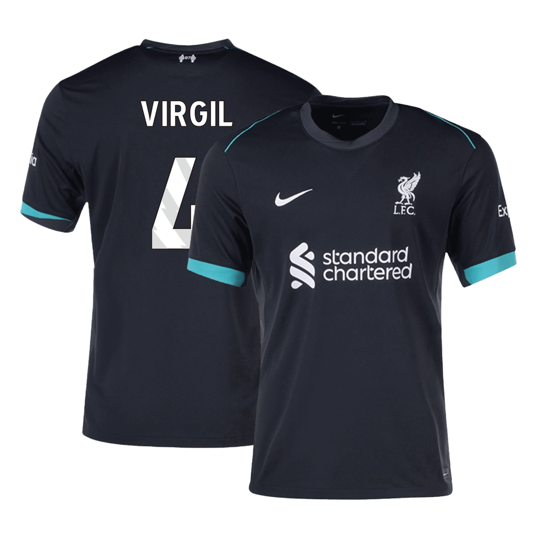 VIRGIL #4 Liverpool Away  Soccer Jersey 2024/25 Authentic Kit