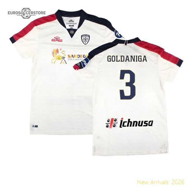 Excellent Cagliari 2022-23 Away Shirt (s) (goldaniga 3) (bnwt)