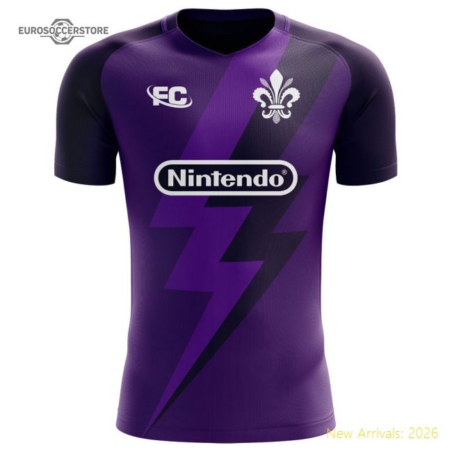 2018-2019 Fiorentina Fc Fans Culture Home Concept Shirt - Womens
