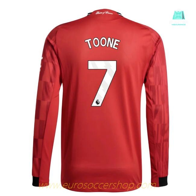 2025-2026 Man Utd Authentic Long Sleeve Home Shirt (Toone 7)