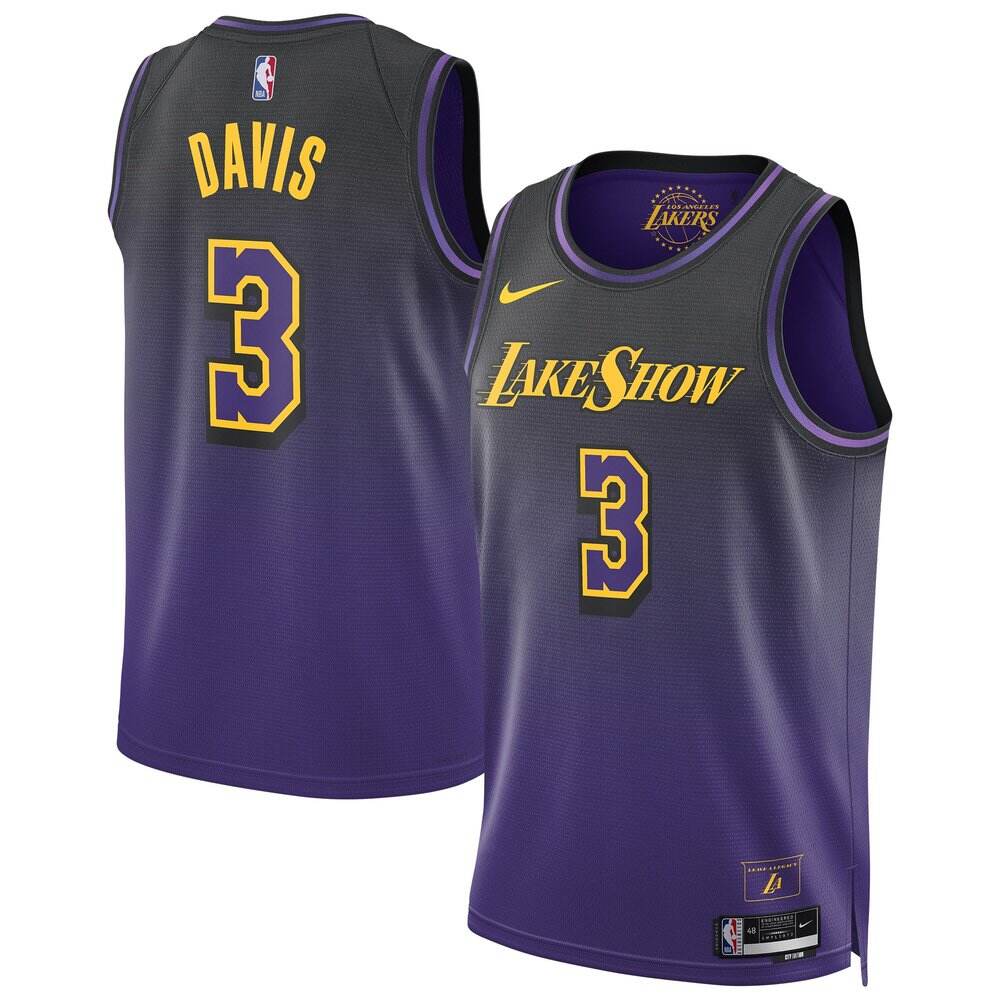 Official Los Angeles Lakers 3 Purple Jersey City Edition - Fan Favorite