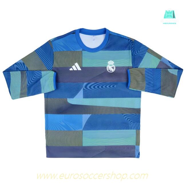 2025-2026 Real Madrid Pre Match Warm Top (Blue)