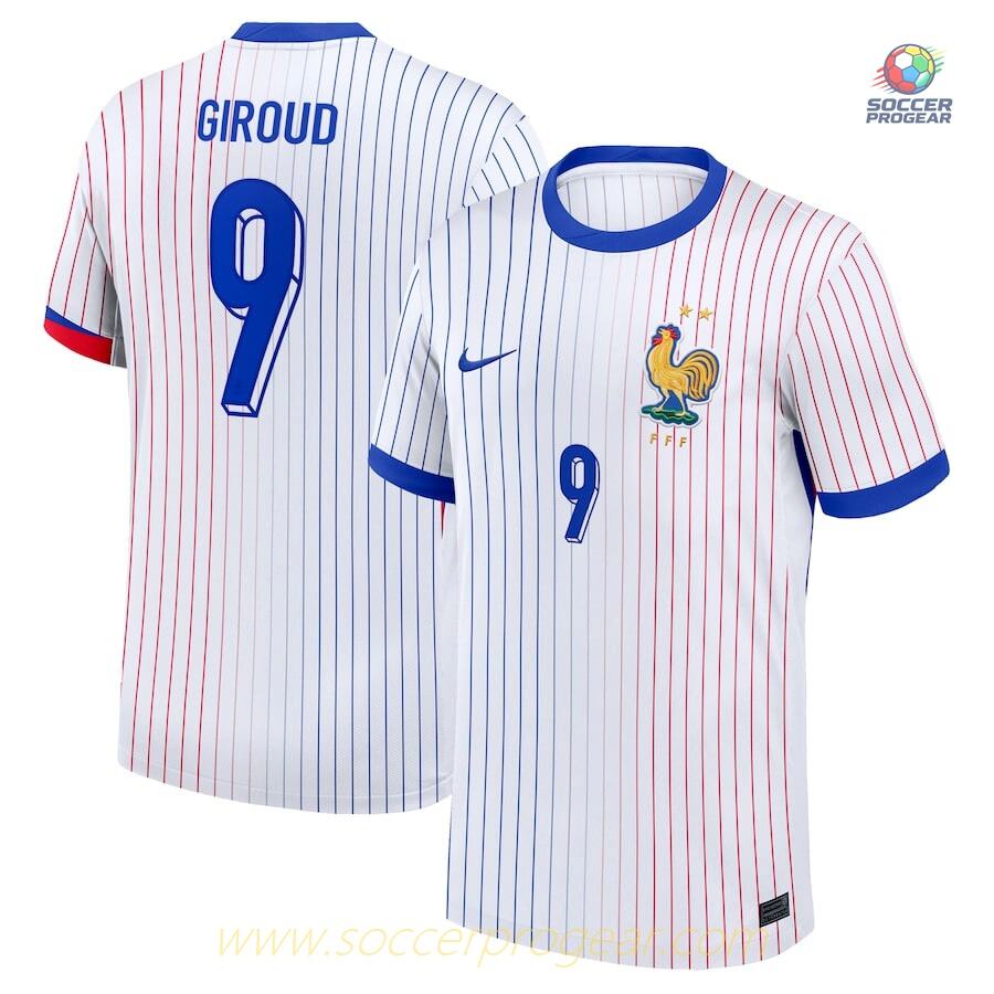 France Team Away Football Team Jersey 2024-2025 Collection Season Giroud