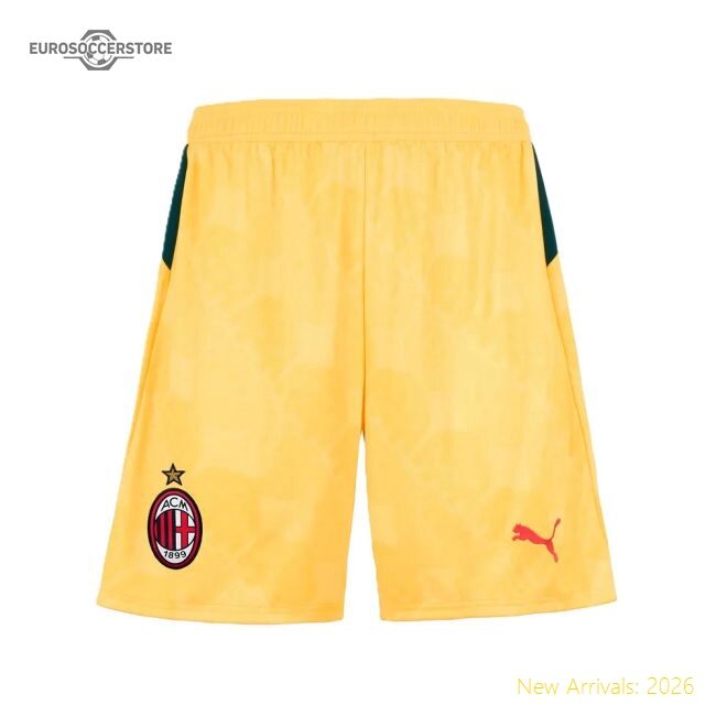 First-class 2025-2026 Ac Milan Third Match Shorts (yellow)