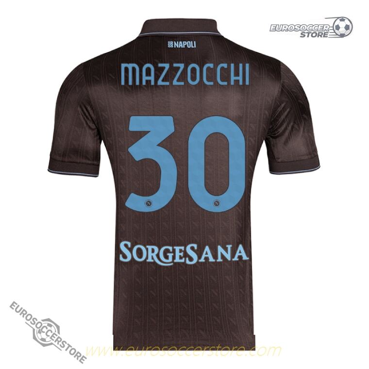 Napoli's Third Jersey for the 25-26 season, featuring MAZZOCCHI with the number 30.