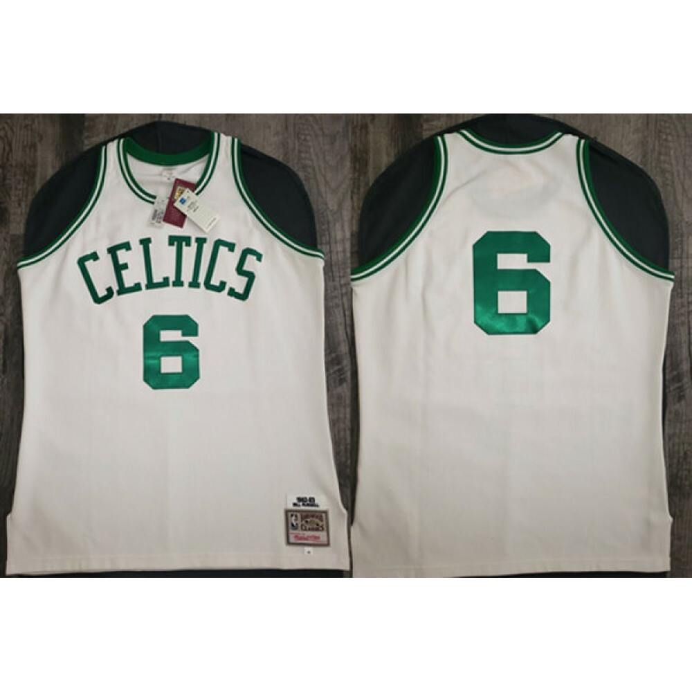Official Boston Celtics 6 White Jersey - - Fan Favorite