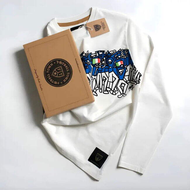 Italy Azzurri Fans Football LS Tee (White)