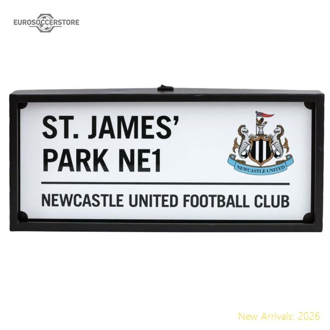 Authentic Newcastle United Fc Metal Led Street Sign - Premium Quality
