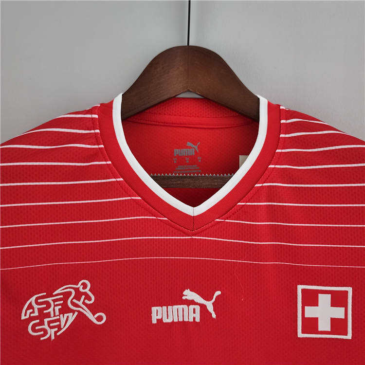 SwitzerlandSuisse World Cup 2022 Home Red Soccer Jersey Football