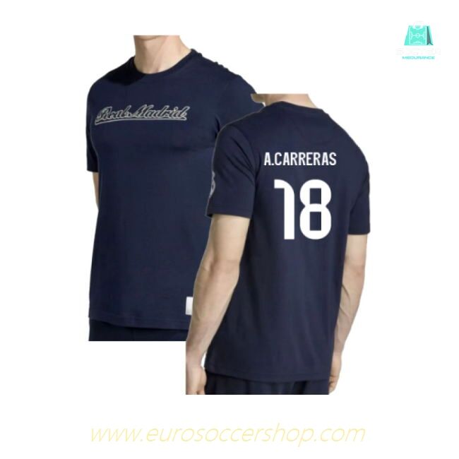 2025-2026 Real Madrid US Tee (Navy) (A.Carreras 18)