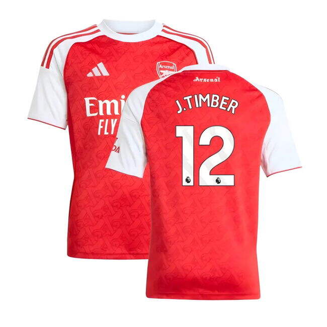 Arsenal Arsenal Home Shirt Kids J Timber #12 Match Quality Fan Gea...