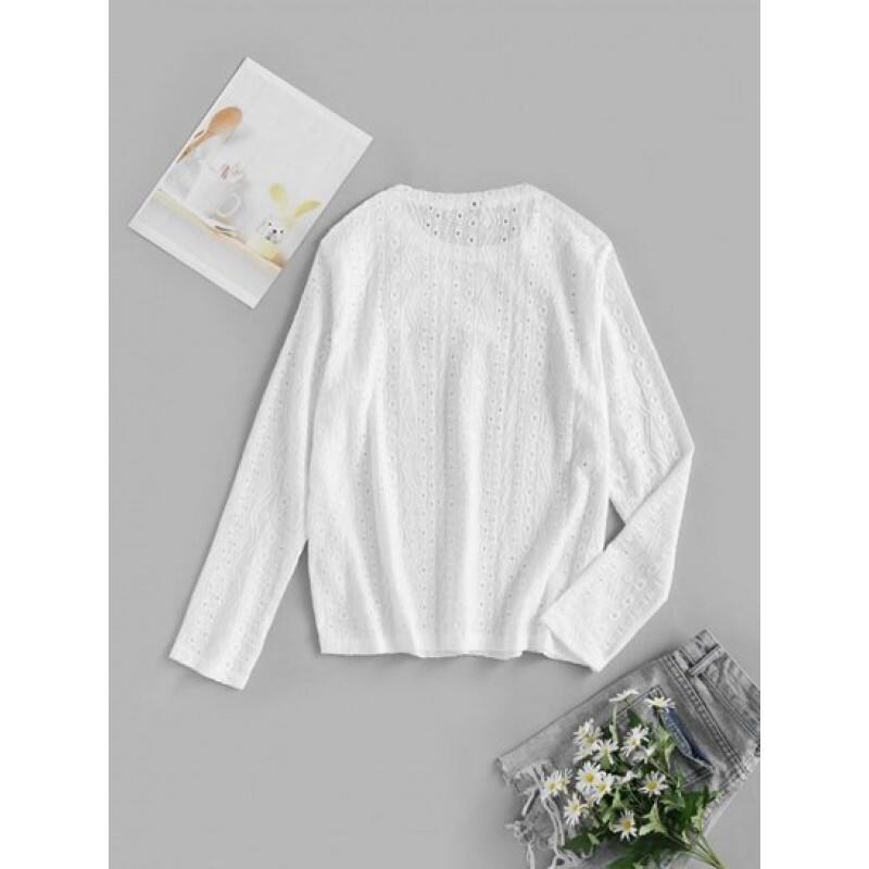 Embroidered Long Sleeve Blouse XG7598