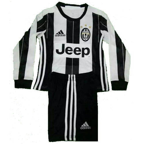 Kids Juventus LS Home 201617 Soccer KitShirtShorts - Official Replica