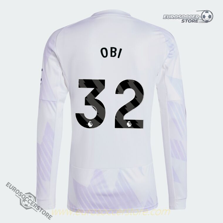 Away Long Sleeve OBI 32 Jersey for Manchester United 25-26 Season