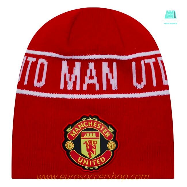 Man Utd Cuff Knit Hat Skull Beanie (Red)