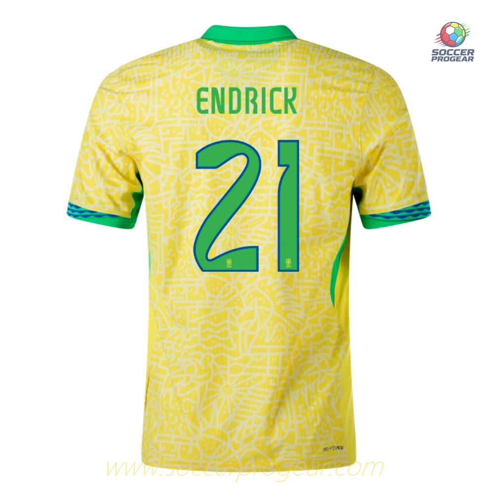 Brazil Home Soccer Shirt 2024-2025 Season Endrick