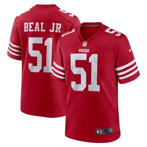 San Francisco 49ers Game NFL Jersey - Scarlet | Pro-Level Football ...