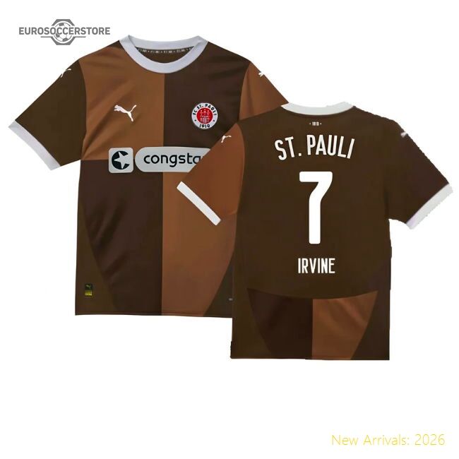 2024-2025 St Pauli Home Shirt (irvine 7) - Supporter Edition