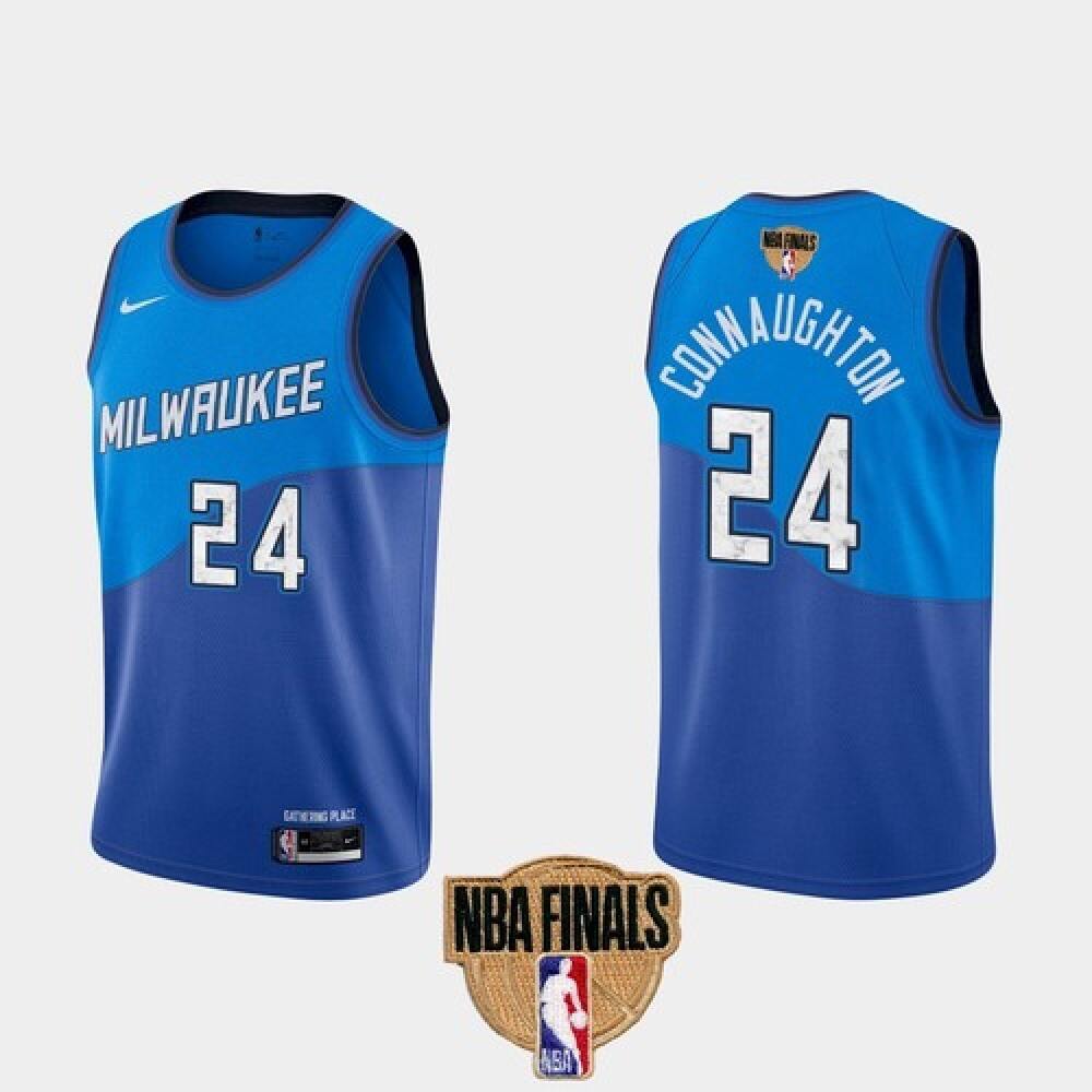 Limited Edition Men's Milwaukee Bucks #24 Pat Blue Basketball Jersey