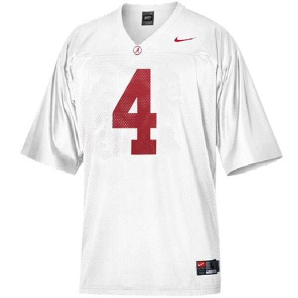 High Performance Men Alabama Crimson Tide #4 T.j. Yeldon White Style