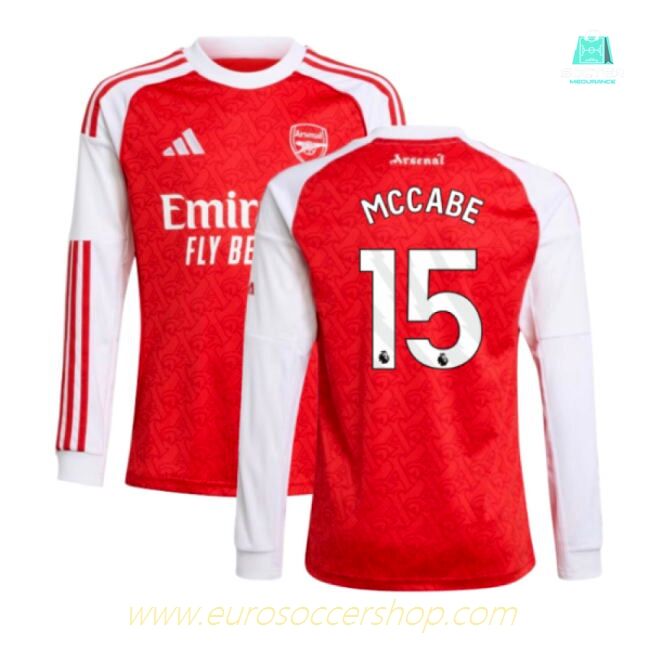 2025-2026 Arsenal Long Sleeve Home Shirt (Kids) (McCabe 15)