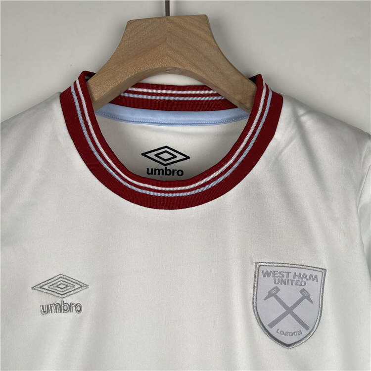Kids West Ham United 2324 Away White Football KitsShirtShorts -