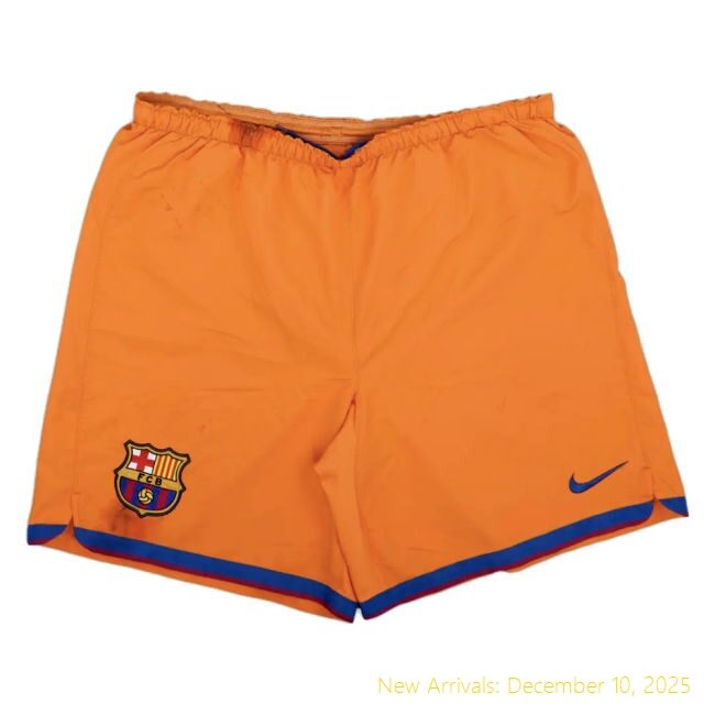 2006-2007 Barcelona Barca Premium Away Shorts (Orange) - Competitive