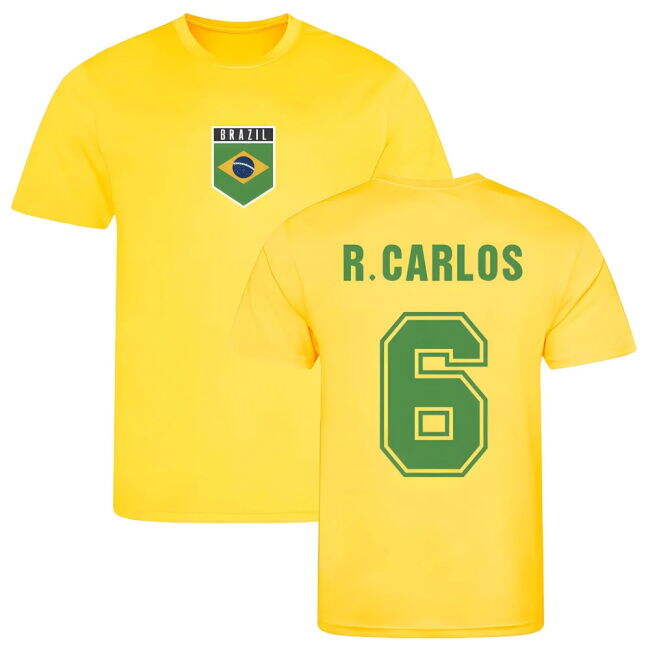 Match Roberto Carlos Brazil Training Jersey (Yellow) Authentic