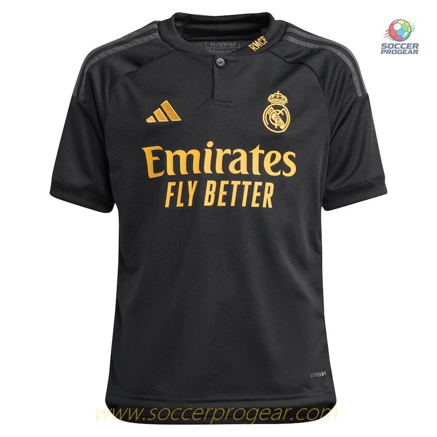 Real Madrid 2023 2024 Third Children's Edition Football Kit Team Shirt