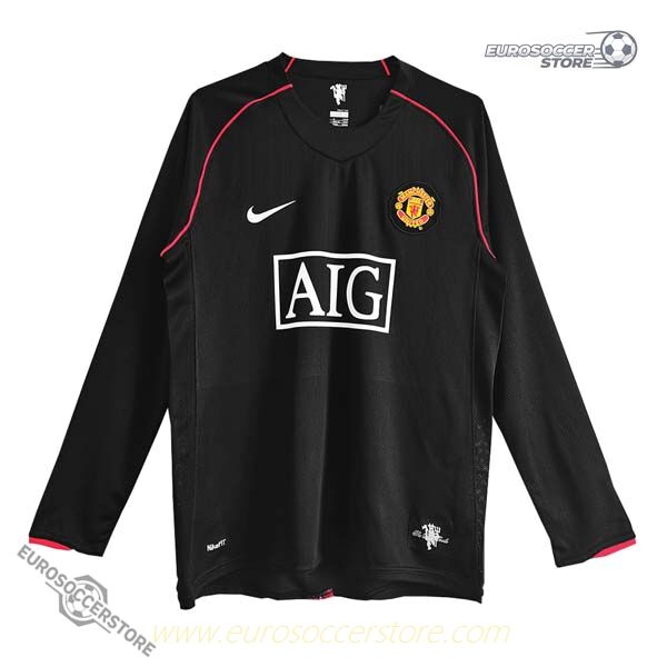 Manchester United 2007-08 Season Away Long Sleeve Vintage Football Jersey
